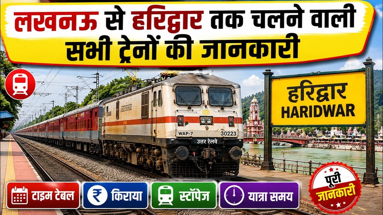 लखनऊ से हरिद्वार ट्रेनें | Lucknow to Haridwar Train – समय सारिणी, किराया, स्टॉपेज और यात्रा गाइड