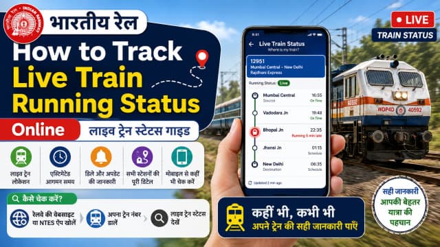 How To Check Live Train Running Status Online Guide | ट्रेन का लाइव रनिंग स्टेटस कैसे देखें